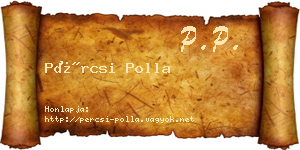 Pércsi Polla névjegykártya